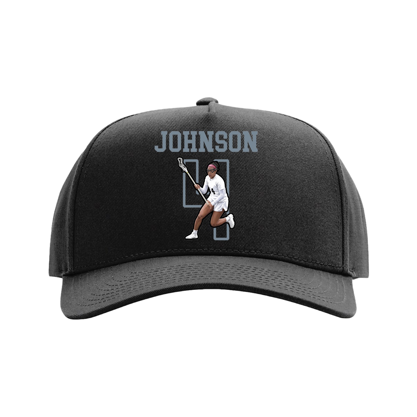 Full Fabric Five-Panel Champ Cap — Shirsey in Black