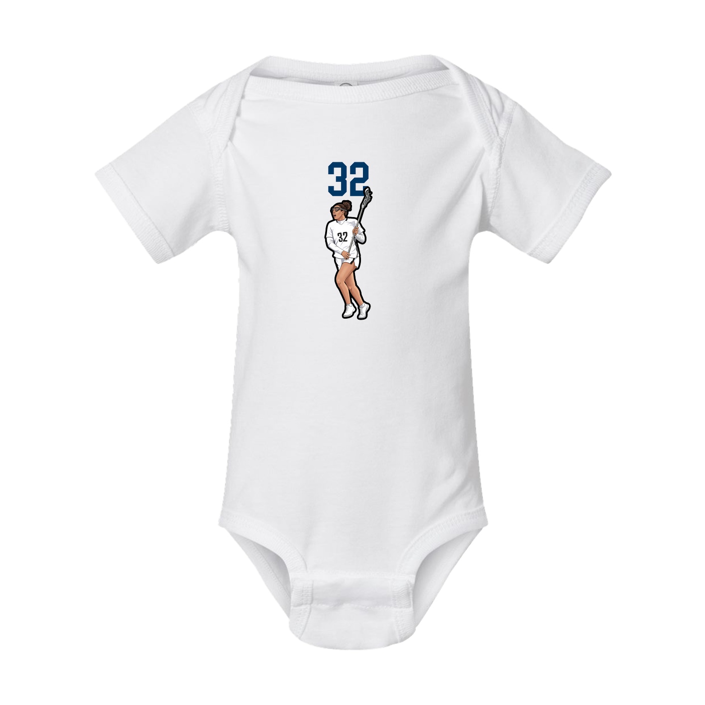 Baby Onesie — Number Top in White