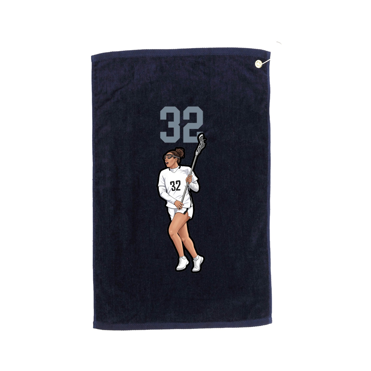 Golf Towel — Number Top in Navy