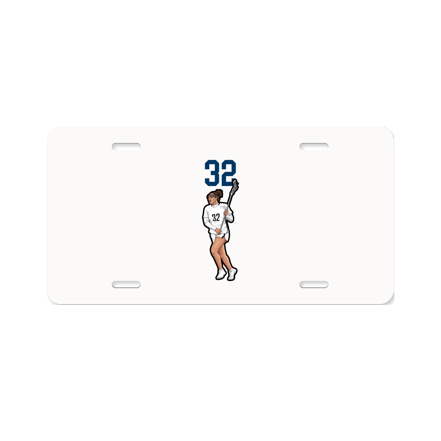 License Plate — Number Top in Classic