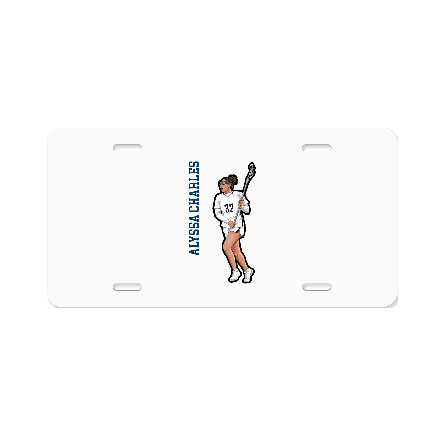 License Plate — Name Vertical in Classic