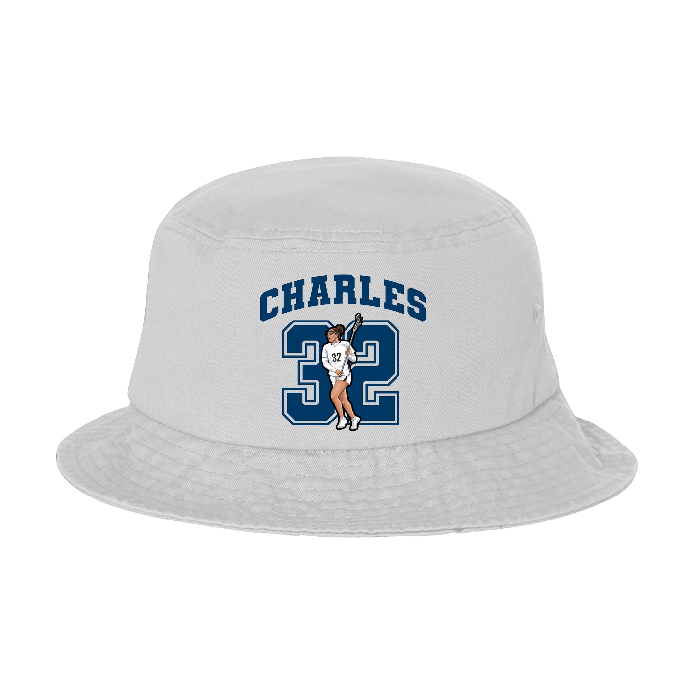 Bucket Cap — Number in White