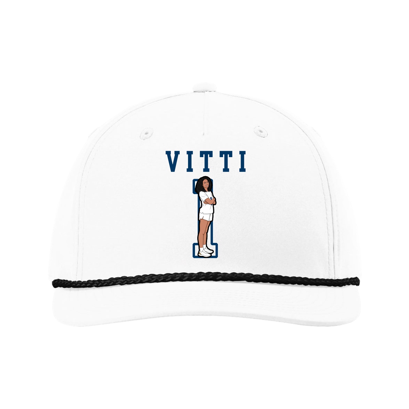 Five-Panel Classic Rope Cap — Shirsey in White
