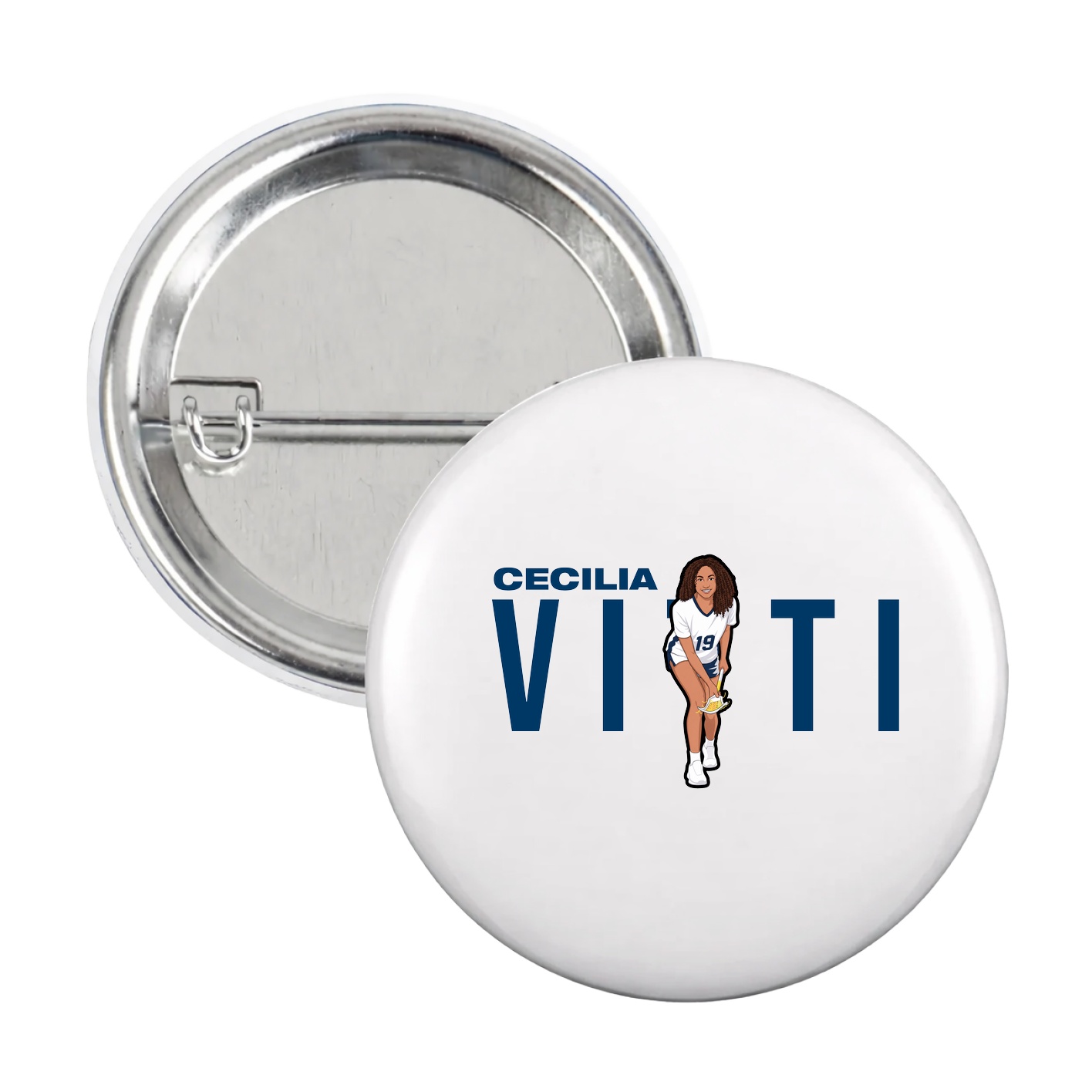 Game Day Button — Player Name in White