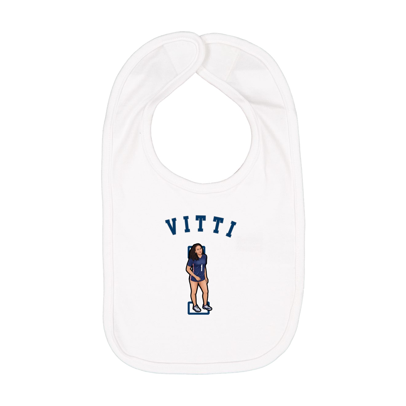Infant Bib — Shirsey Arch in White