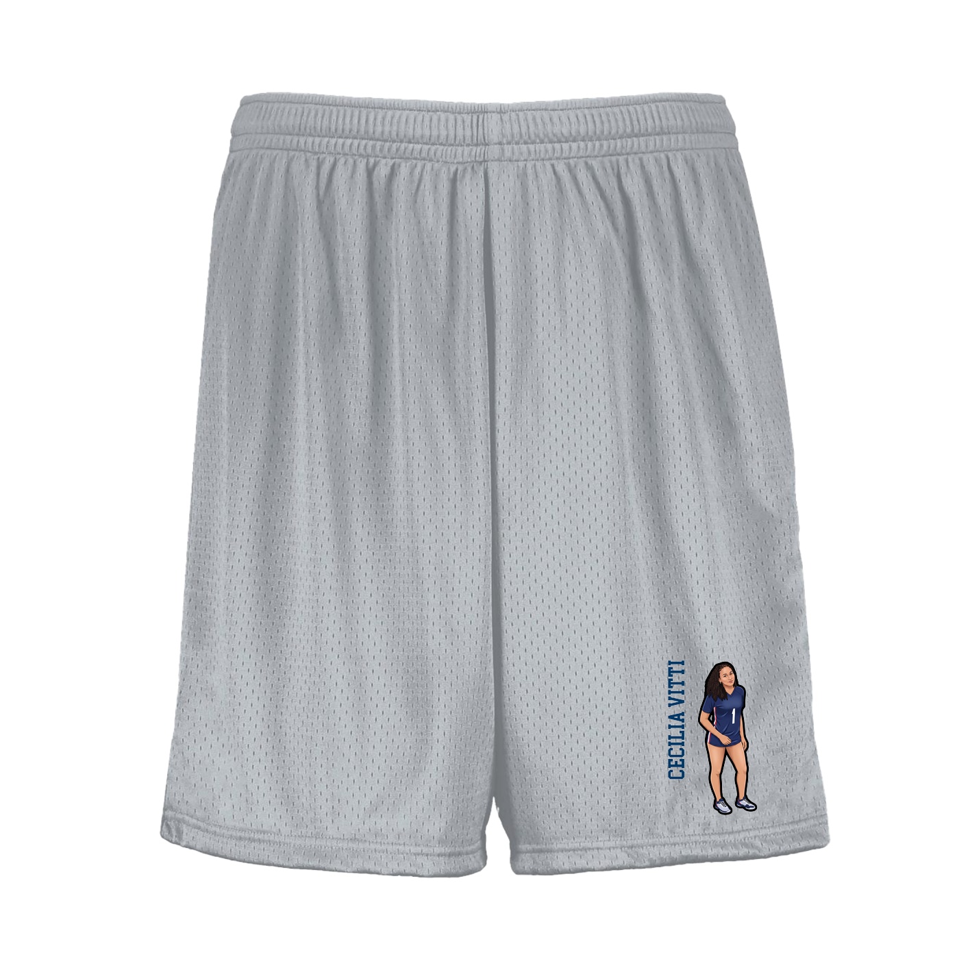 Shorts — Name Vertical in Silver