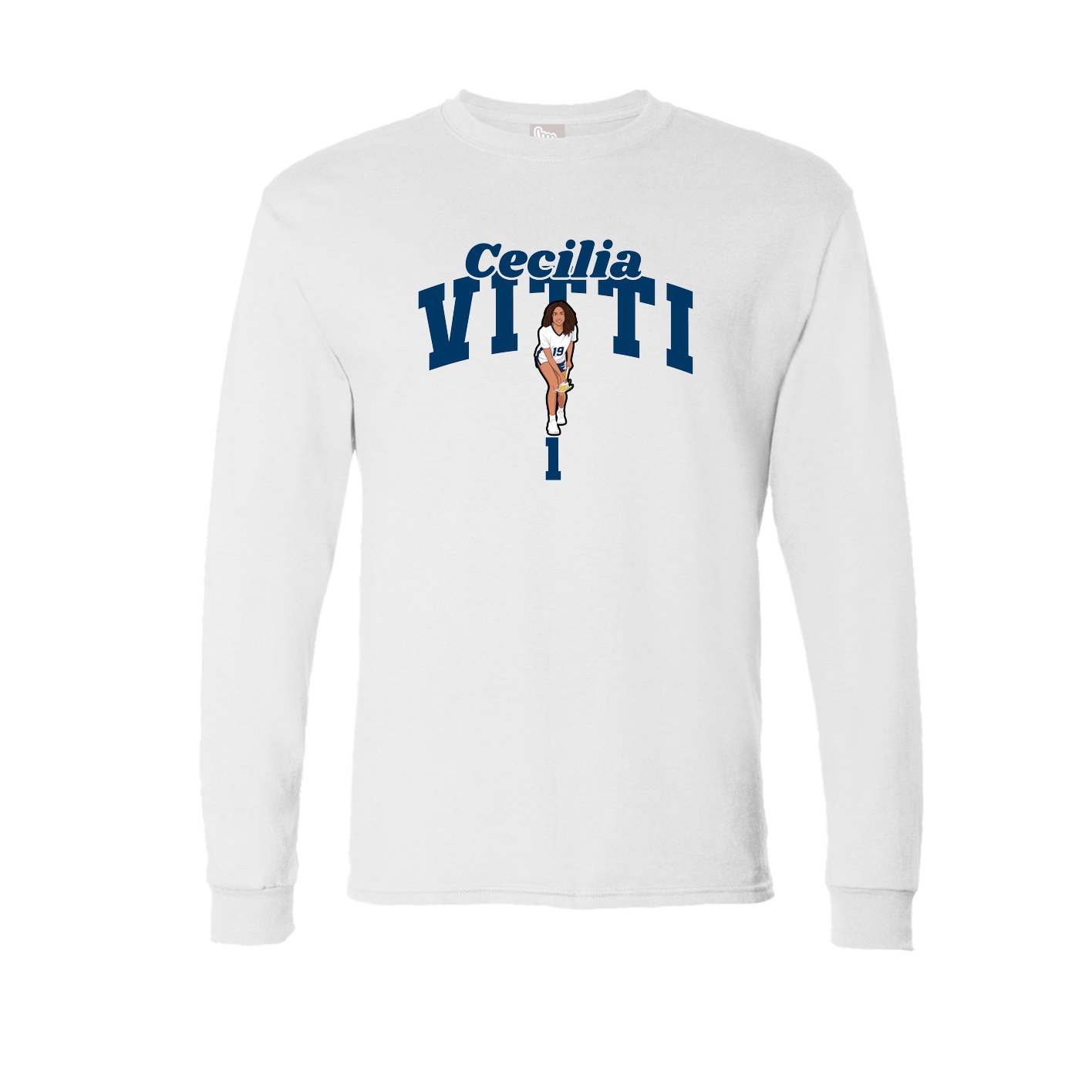 Long Sleeve Tee — Signature Arch in White