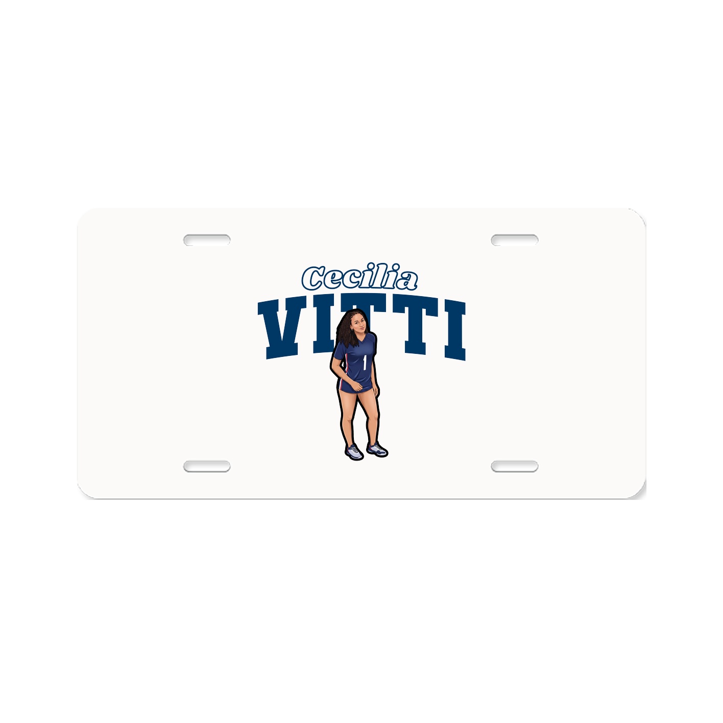 License Plate — Name Arch in Classic