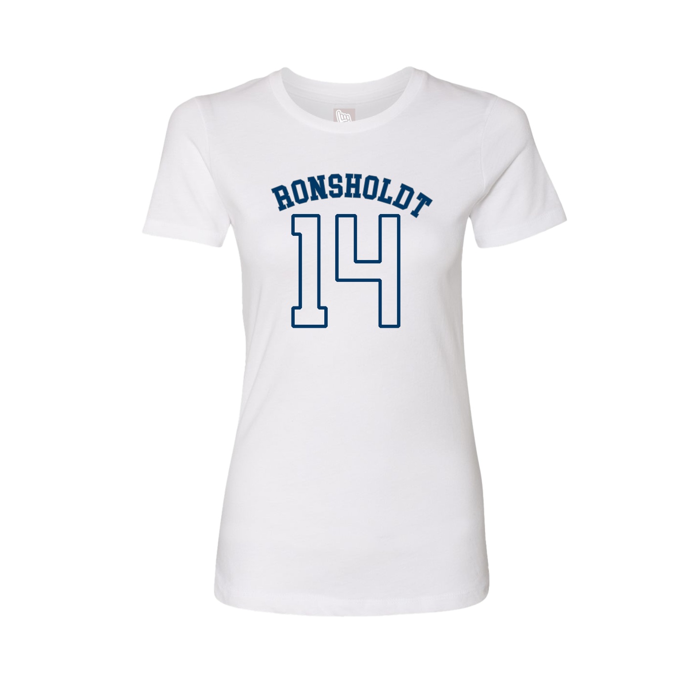 Fitted Women's Tee — Shirsey Arch in White