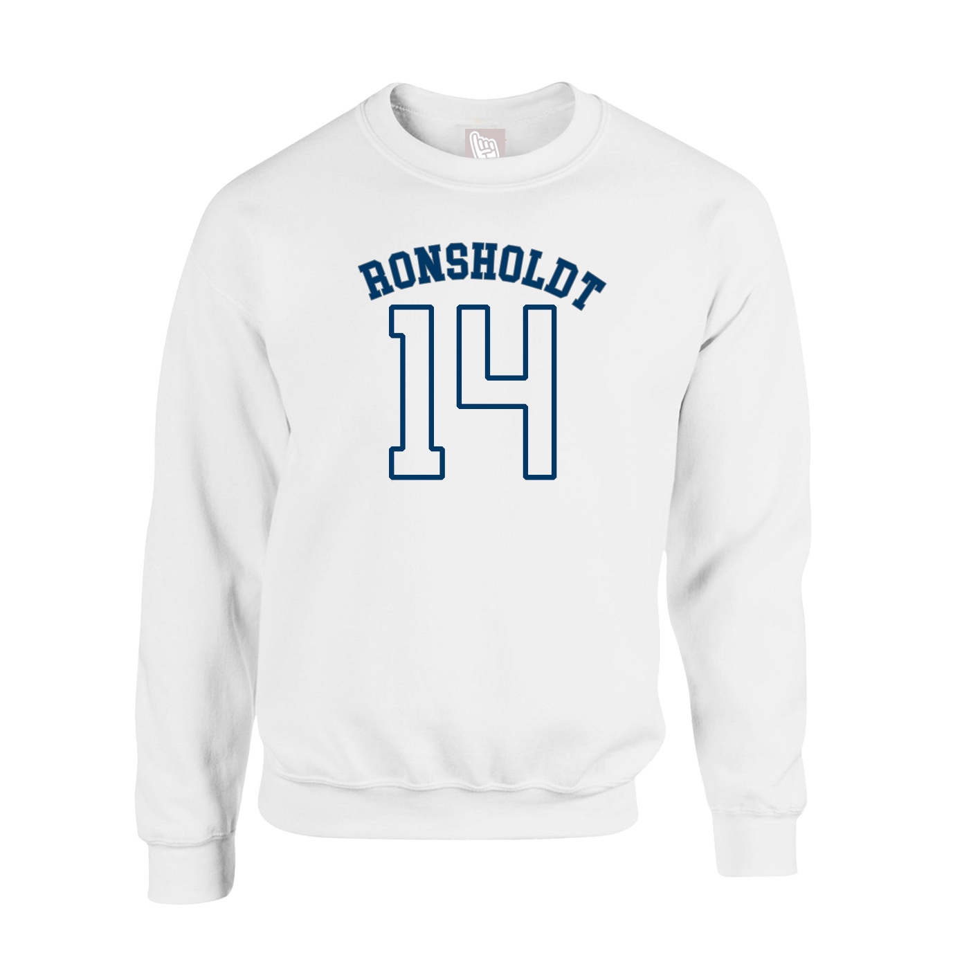 Fleece Crew — Shirsey Arch in White