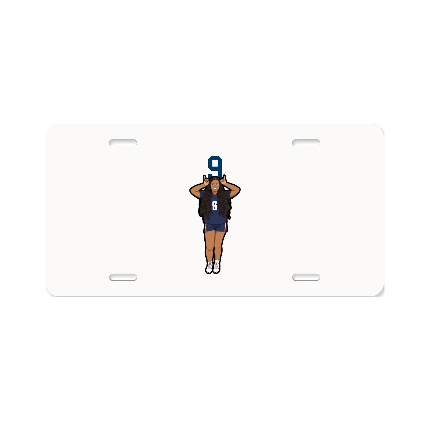 License Plate — Number Top in Classic