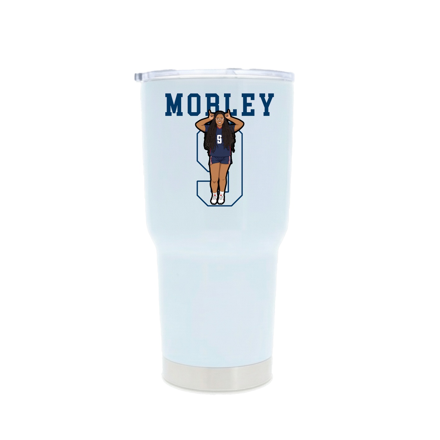 30oz Stainless Steel Tumbler — Shirsey in White