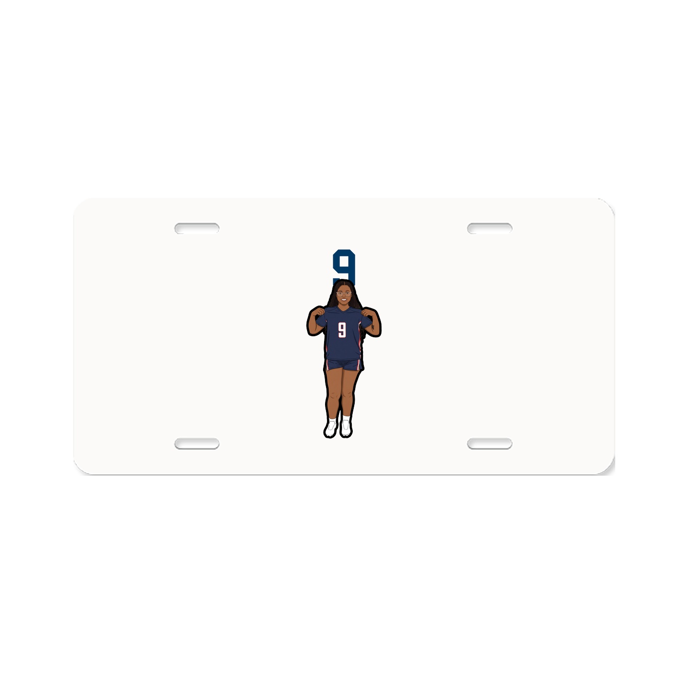 License Plate — Number Top in Classic