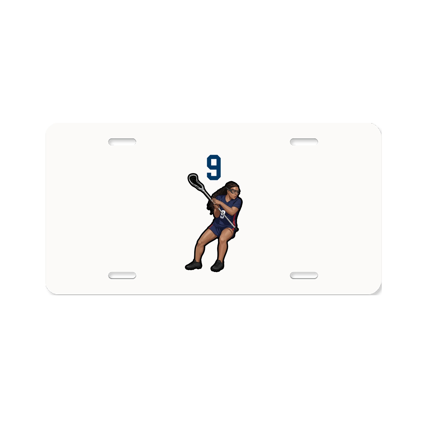 License Plate — Number Top in Classic
