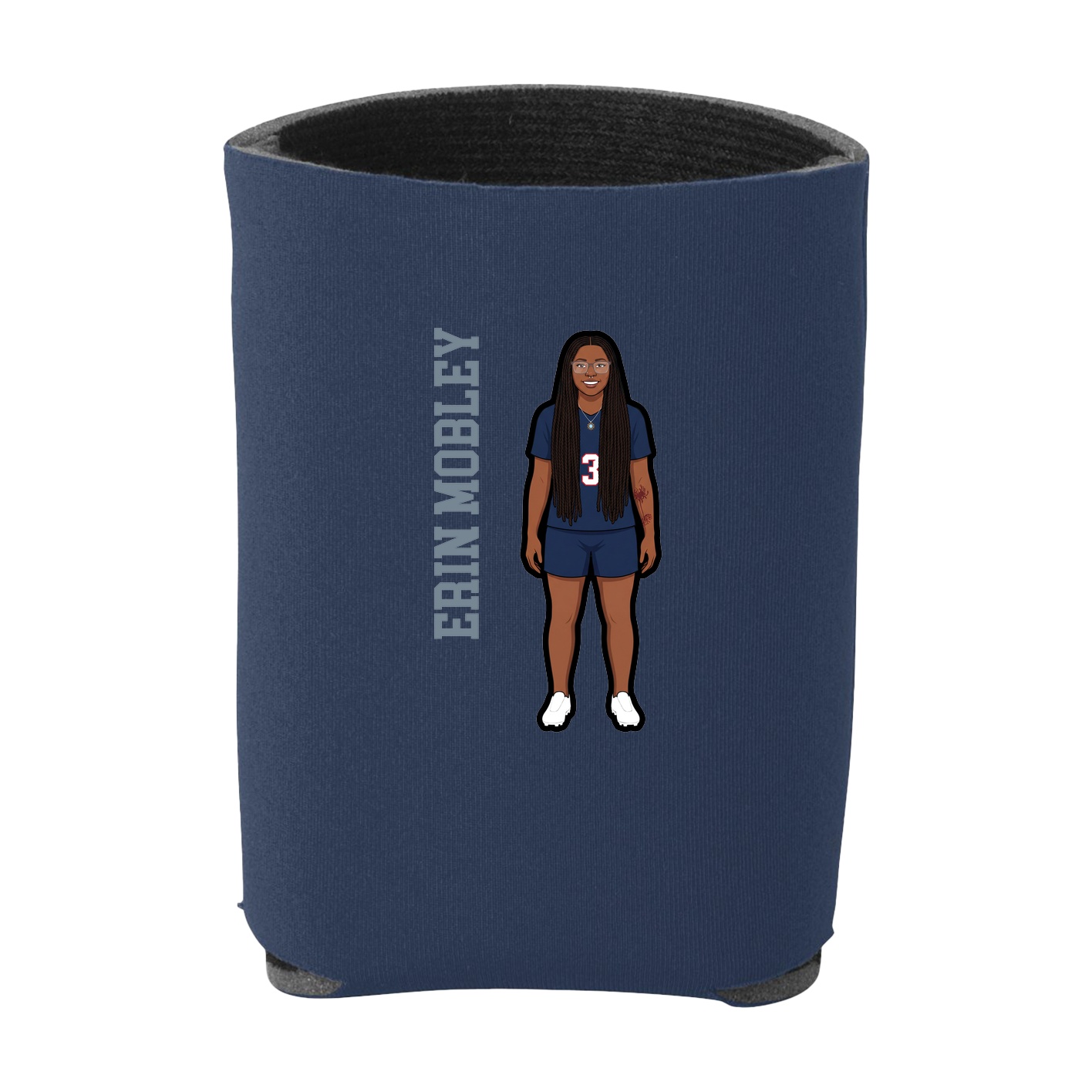 Can Holder — Name Vertical in Navy