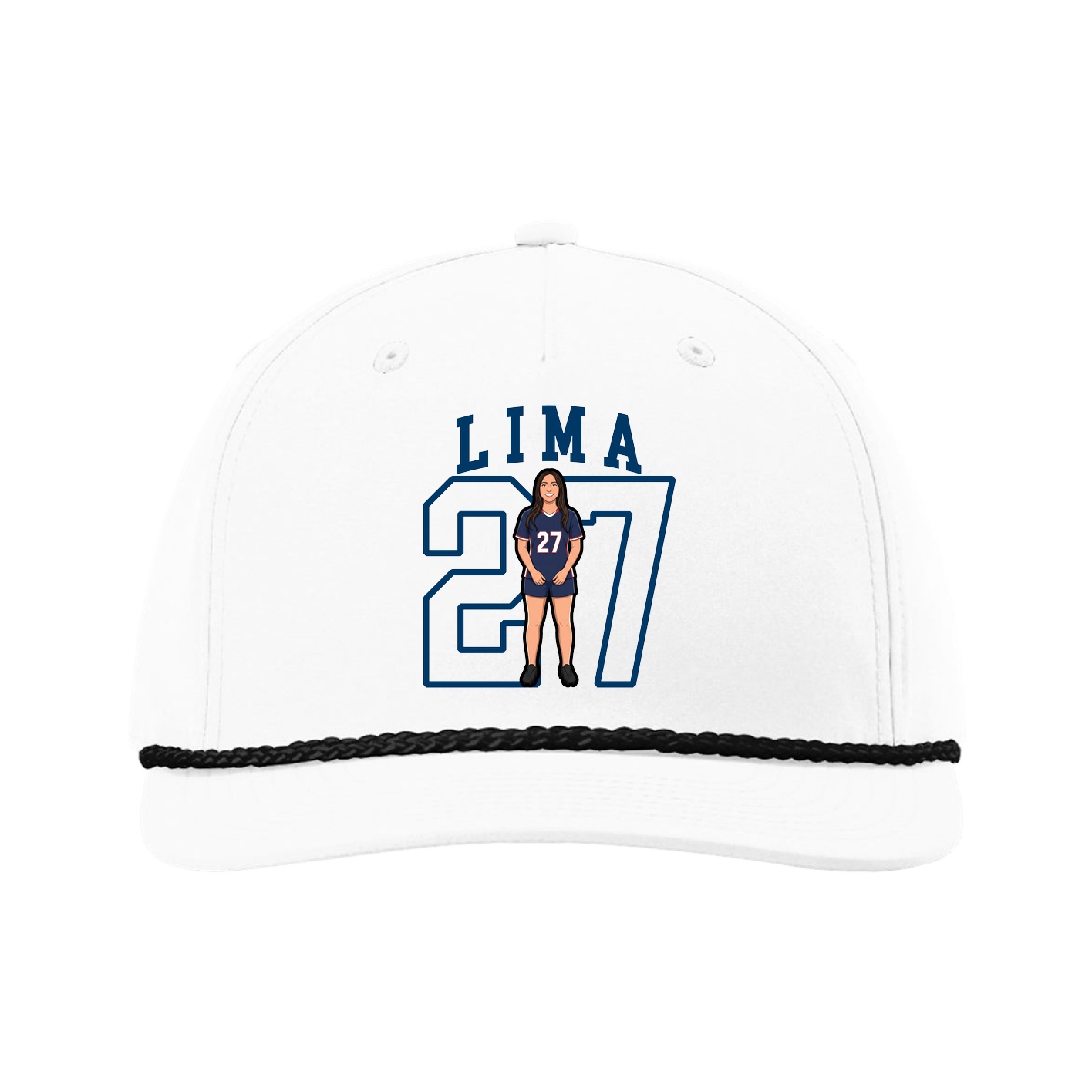 Five-Panel Classic Rope Cap — Shirsey in White