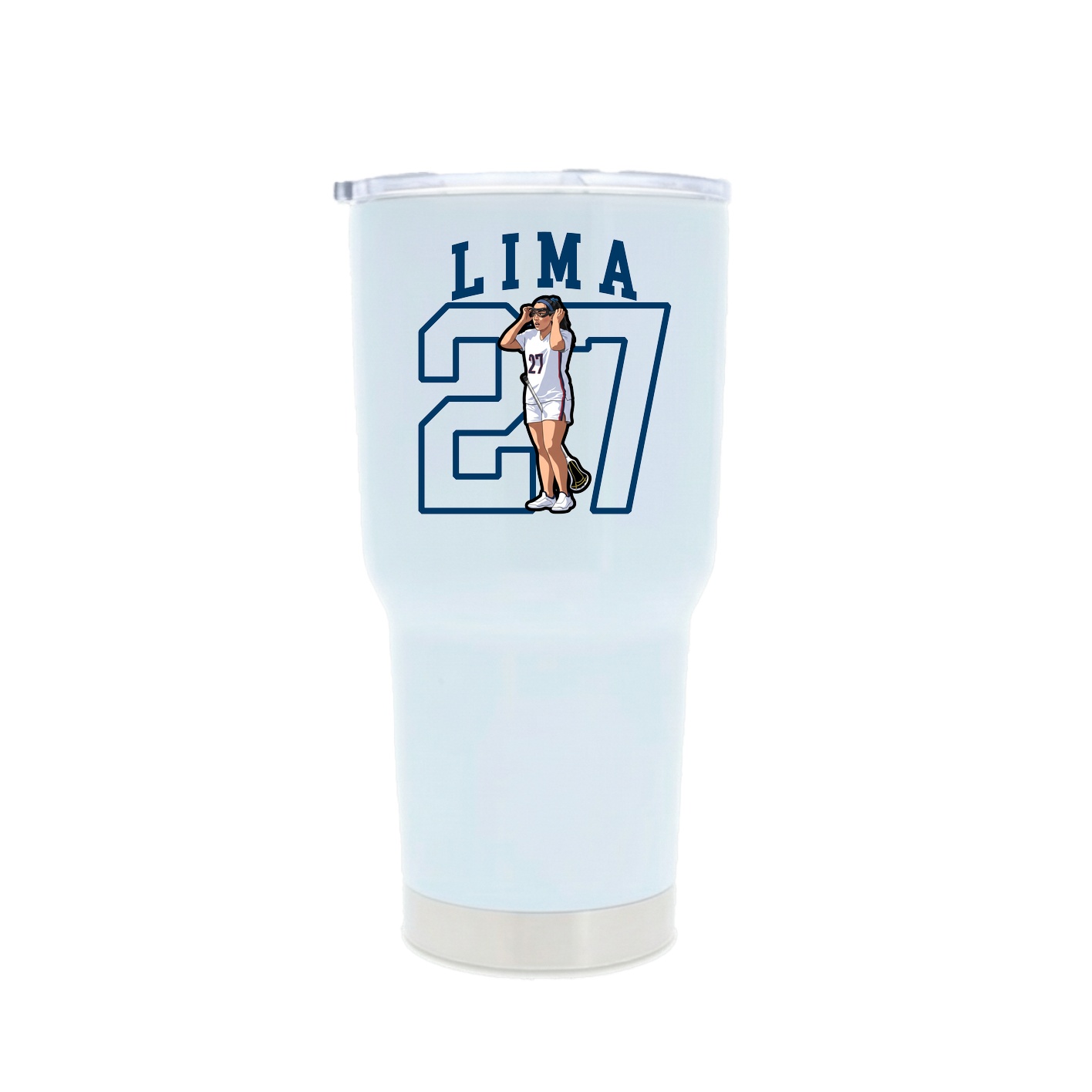 30oz Stainless Steel Tumbler — Shirsey in White