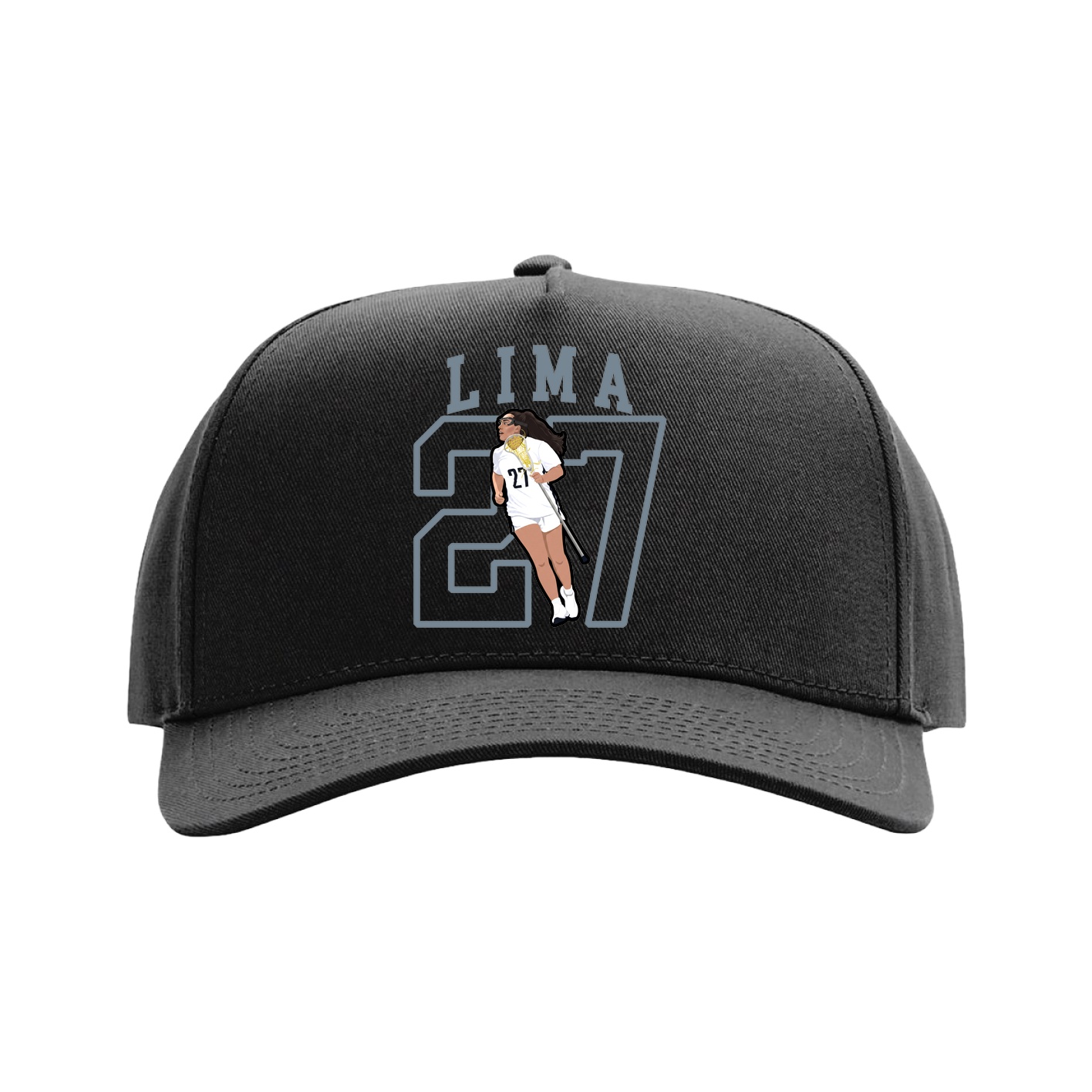 Full Fabric Five-Panel Champ Cap — Shirsey in Black