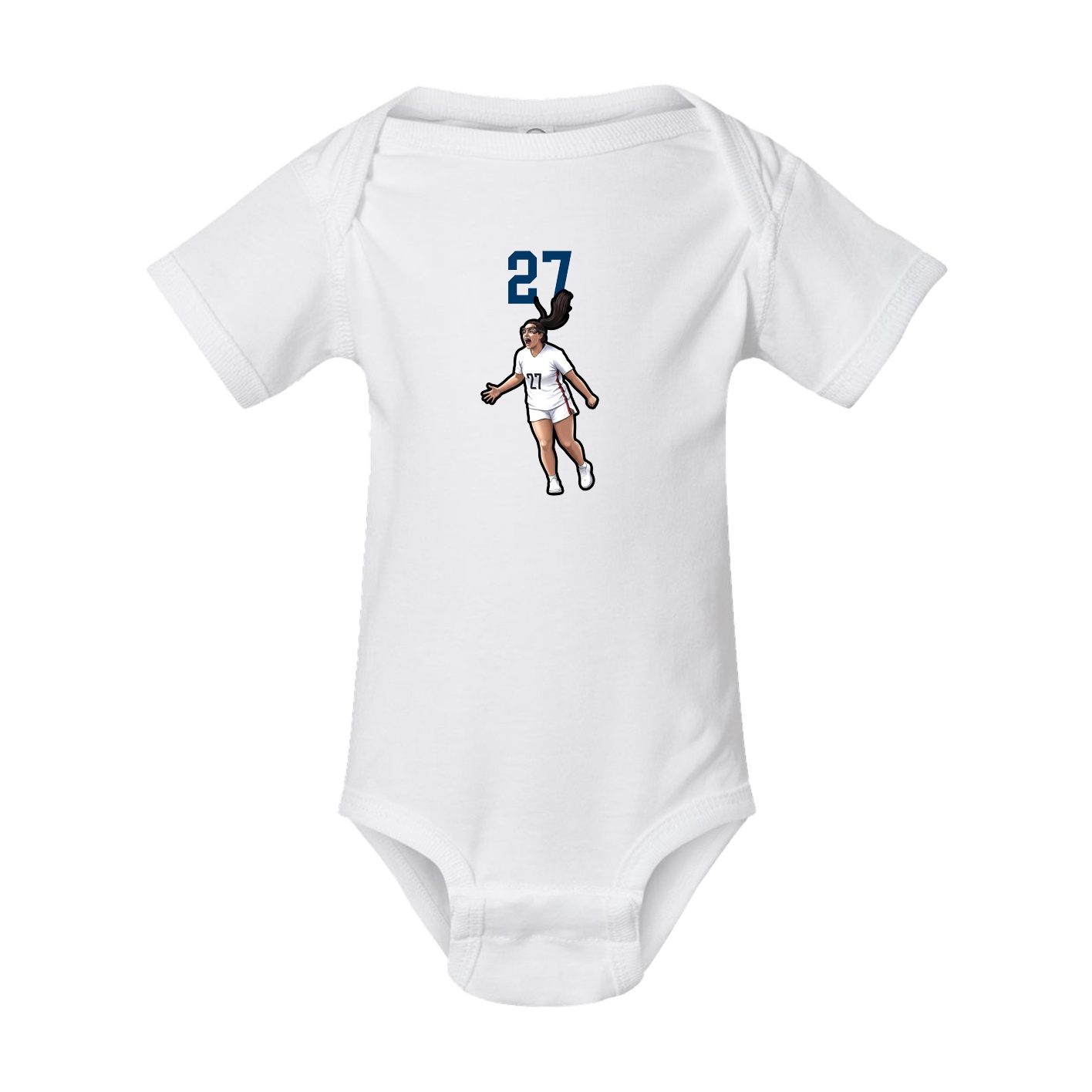 Baby Onesie — Number Top in White