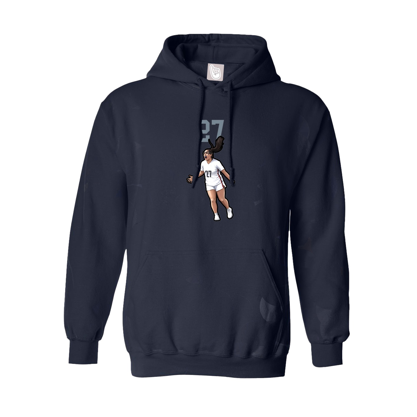 Hoodie — Number Top in Navy