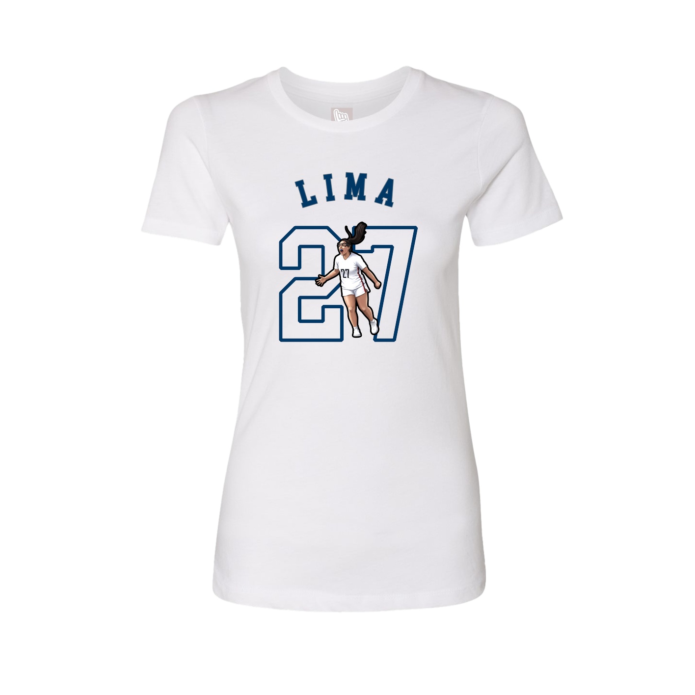 Fitted Women's Tee — Shirsey Arch in White