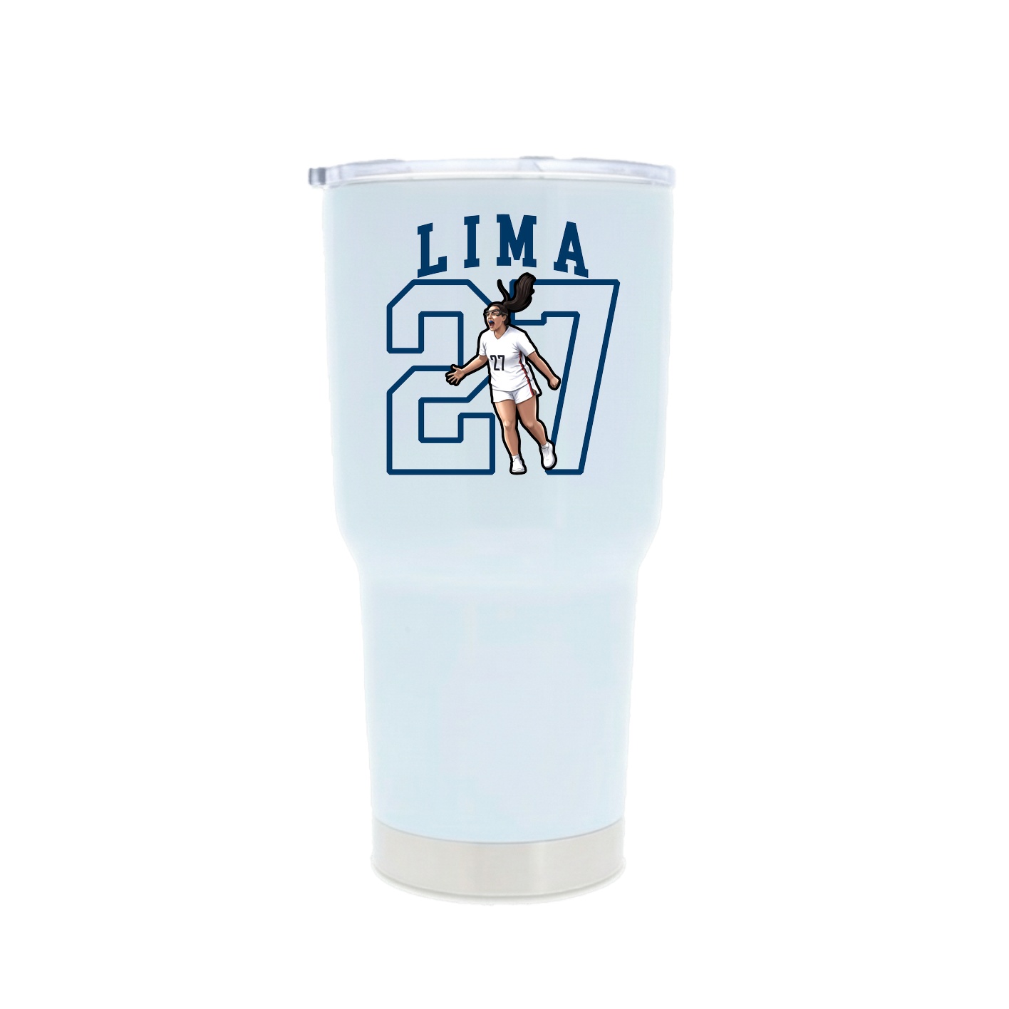 30oz Stainless Steel Tumbler — Shirsey in White