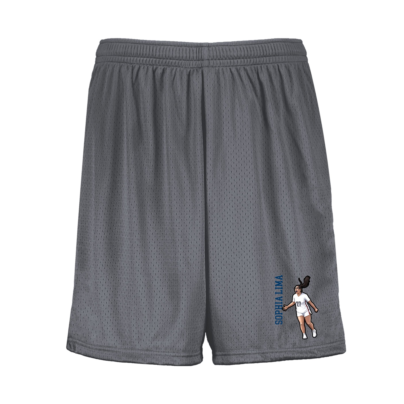 Shorts — Name Vertical in Grey