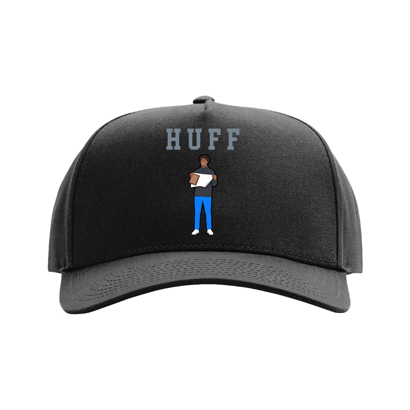 Full Fabric Five-Panel Champ Cap — Shirsey in Black