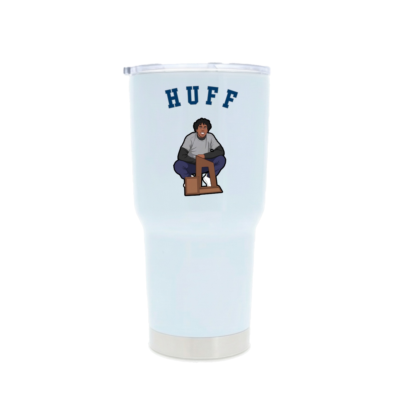 30oz Stainless Steel Tumbler — Shirsey Arch in White