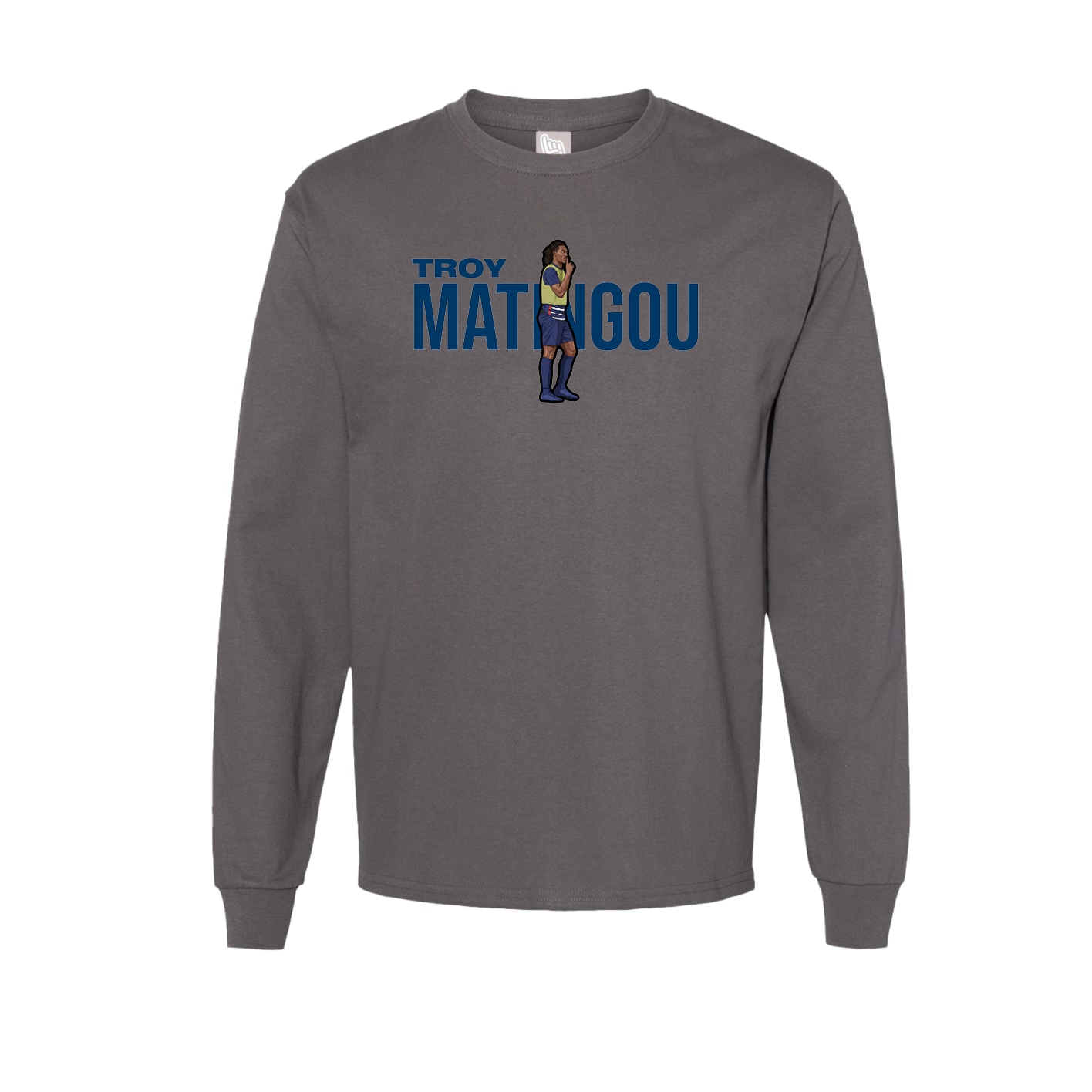 Long Sleeve Tee — Player Name in Grey