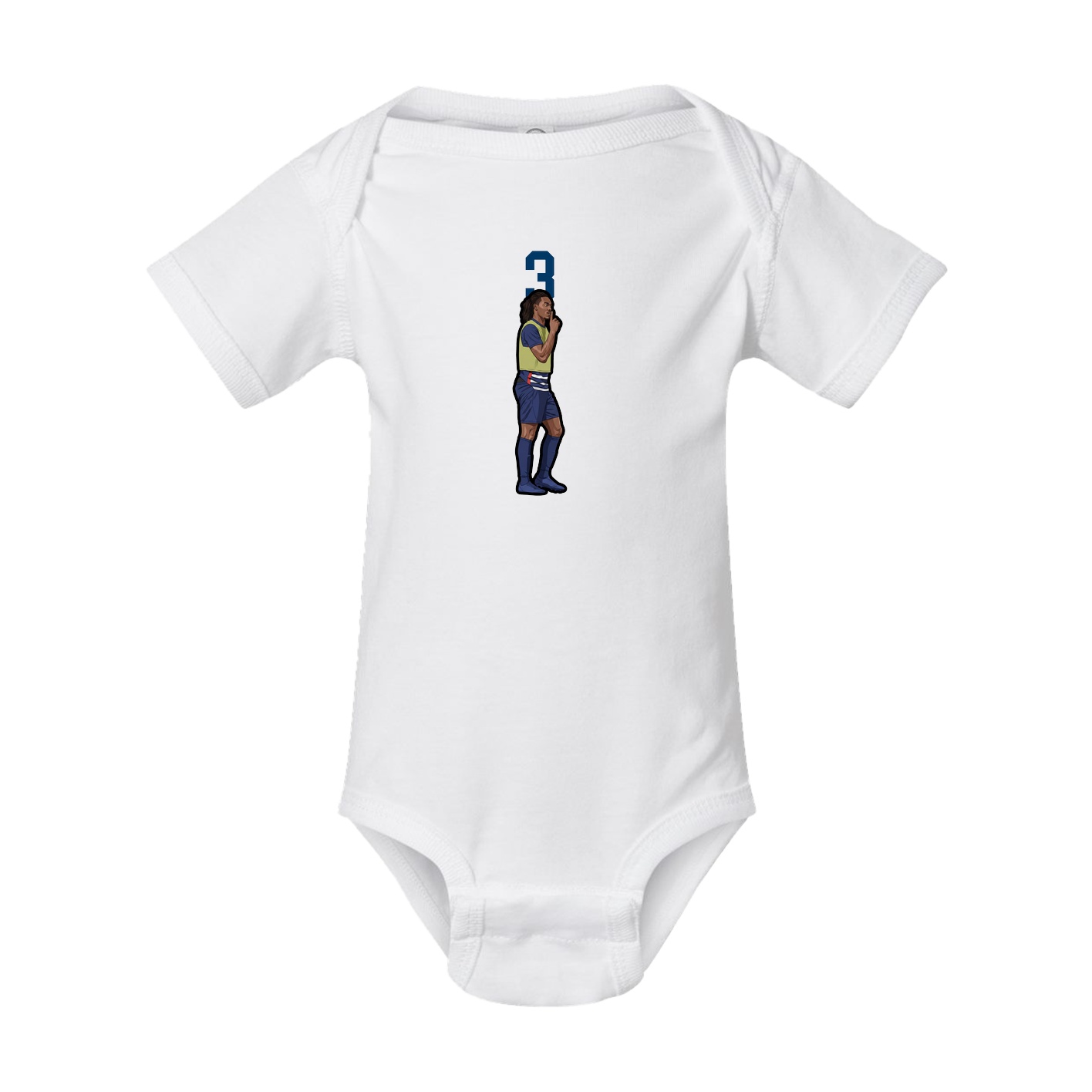 Baby Onesie — Number Top in White