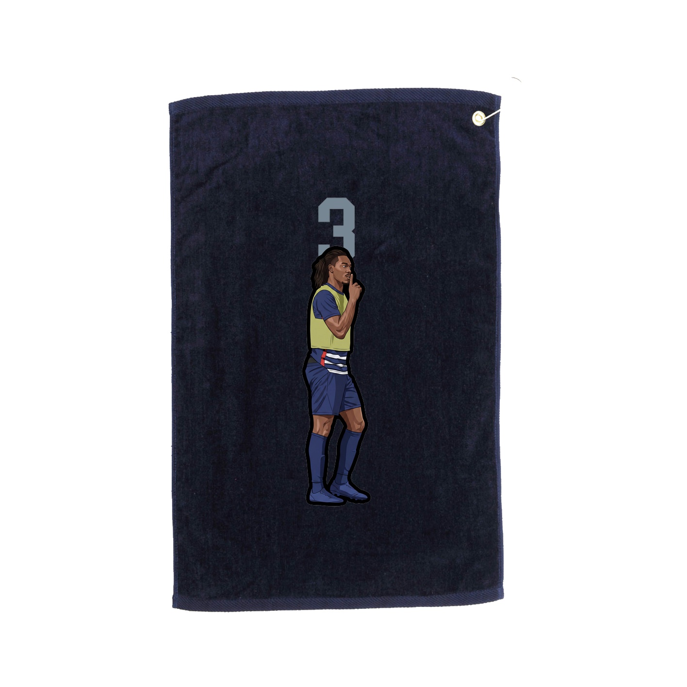 Golf Towel — Number Top in Navy