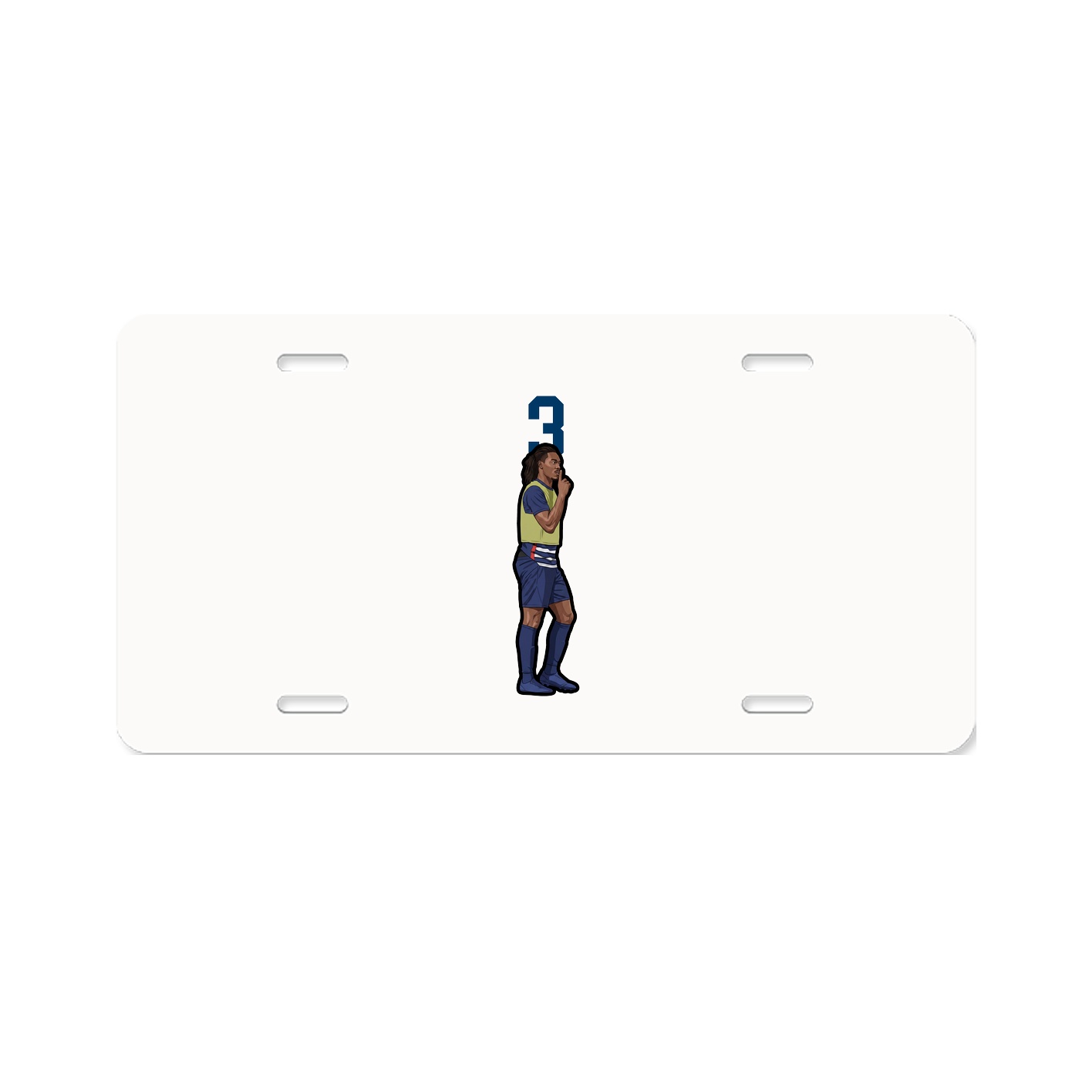 License Plate — Number Top in Classic