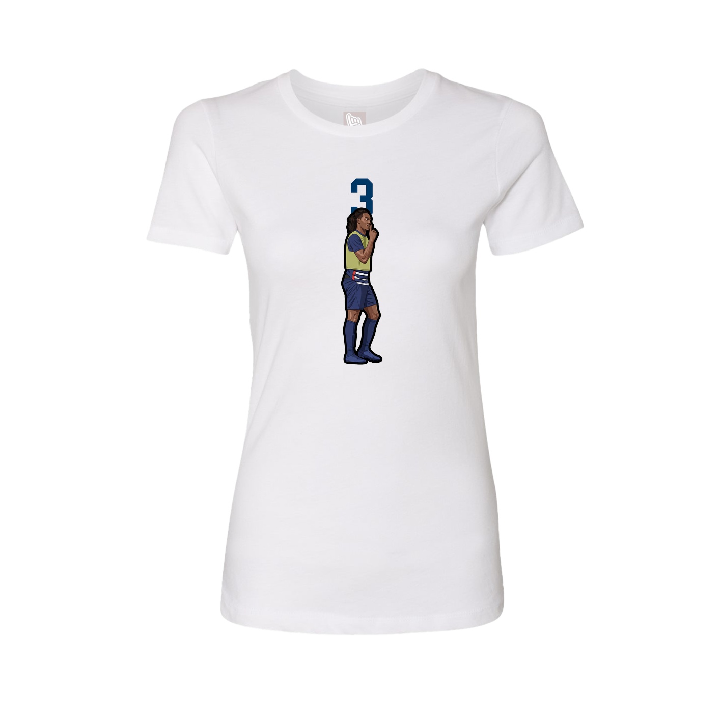 Fitted Women's Tee — Number Top in White