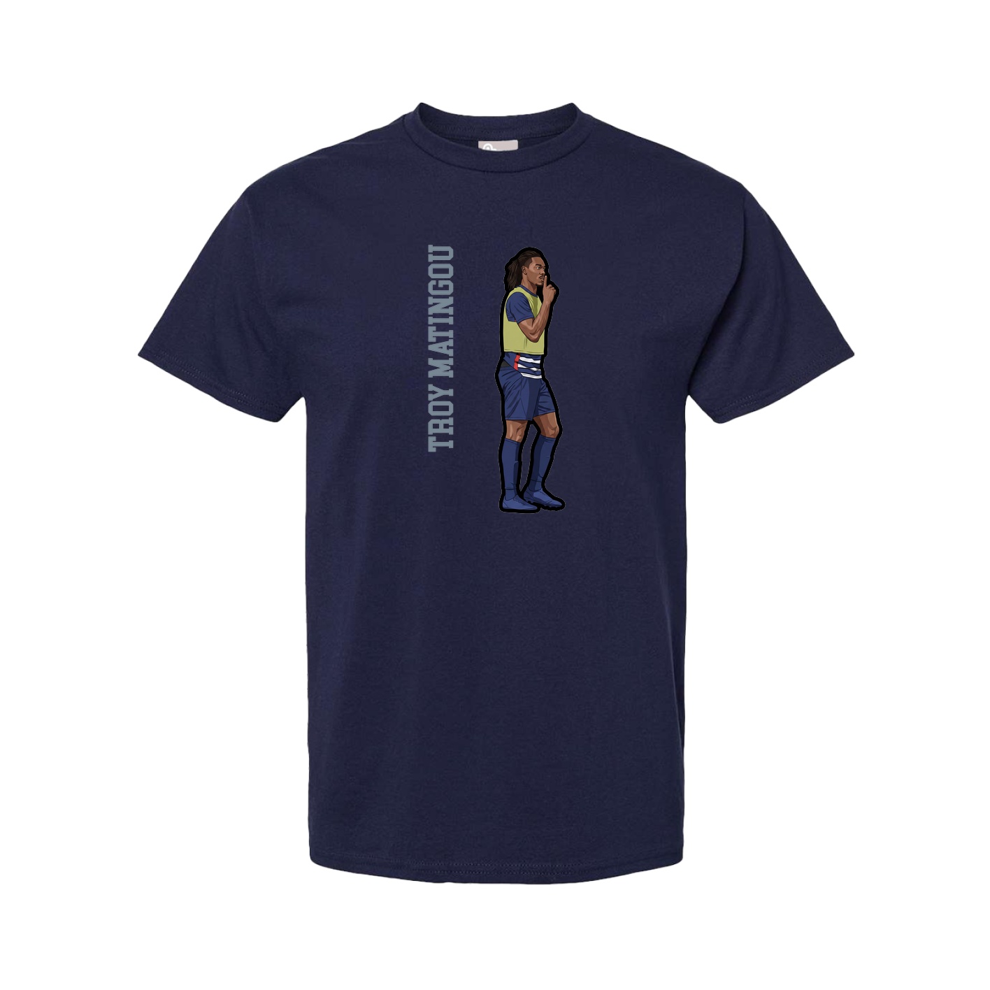 Youth Tee — Name Vertical in Navy