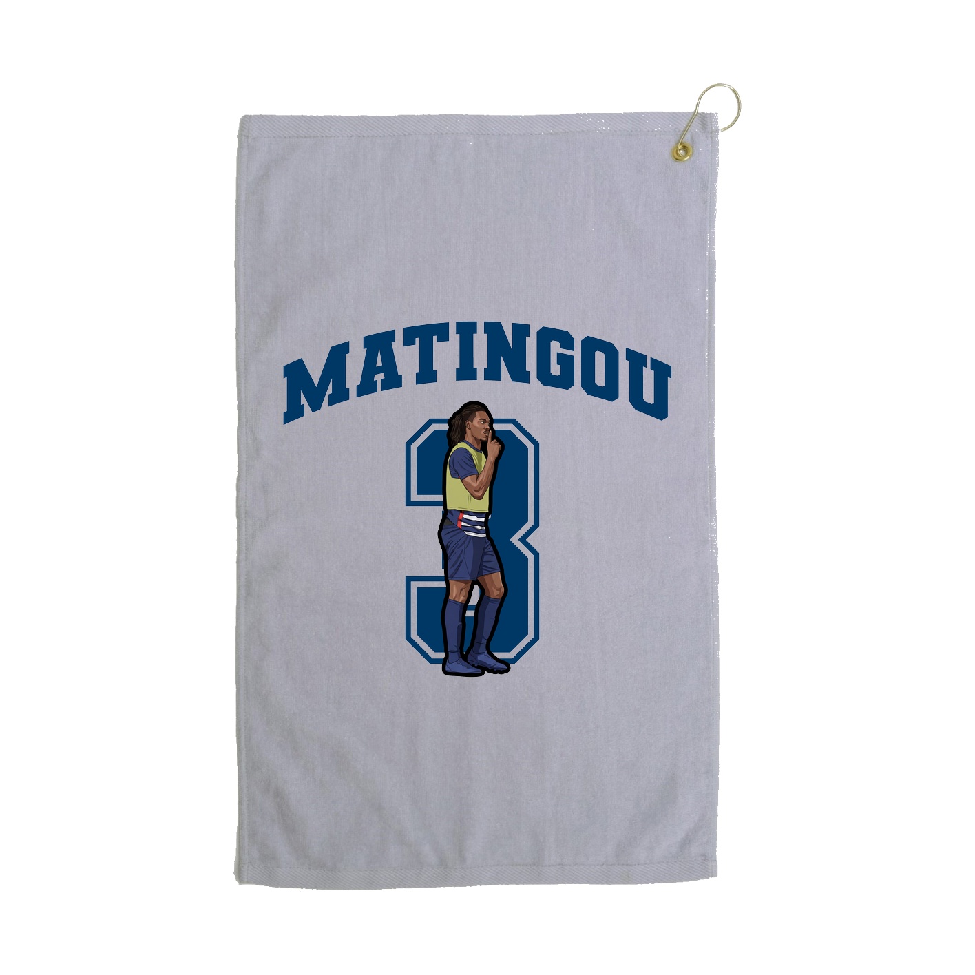 Golf Towel — Number in Grey
