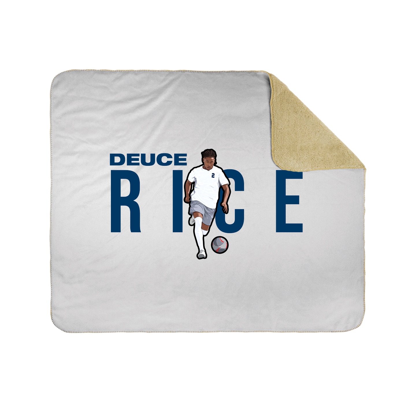 Throw Blanket — Player Name in White