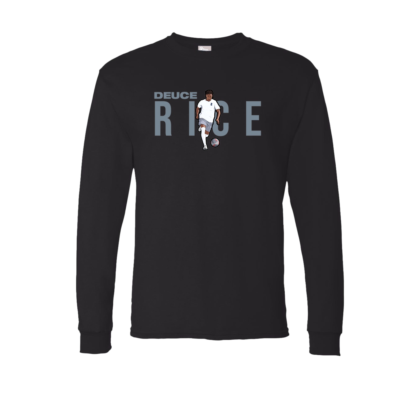 Long Sleeve Tee — Player Name in Black