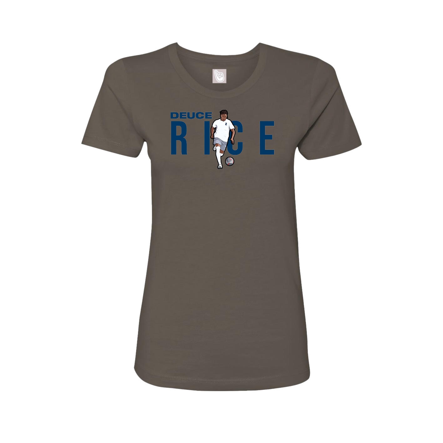 Womens Tee — Player Name in Grey