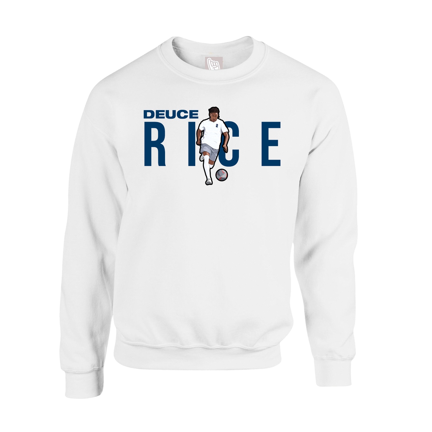 Fleece Crew — Player Name in White