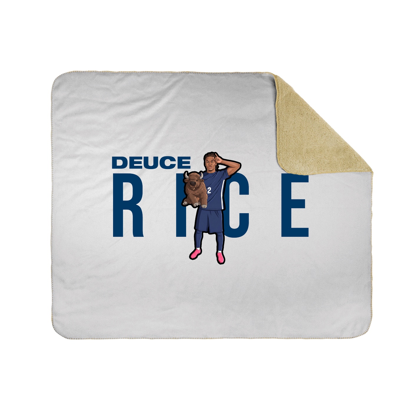 Throw Blanket — Player Name in White