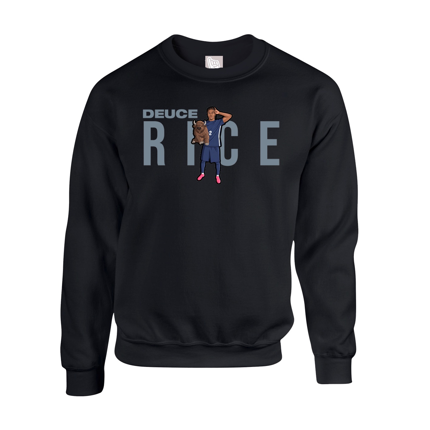 Fleece Crew — Player Name in Black