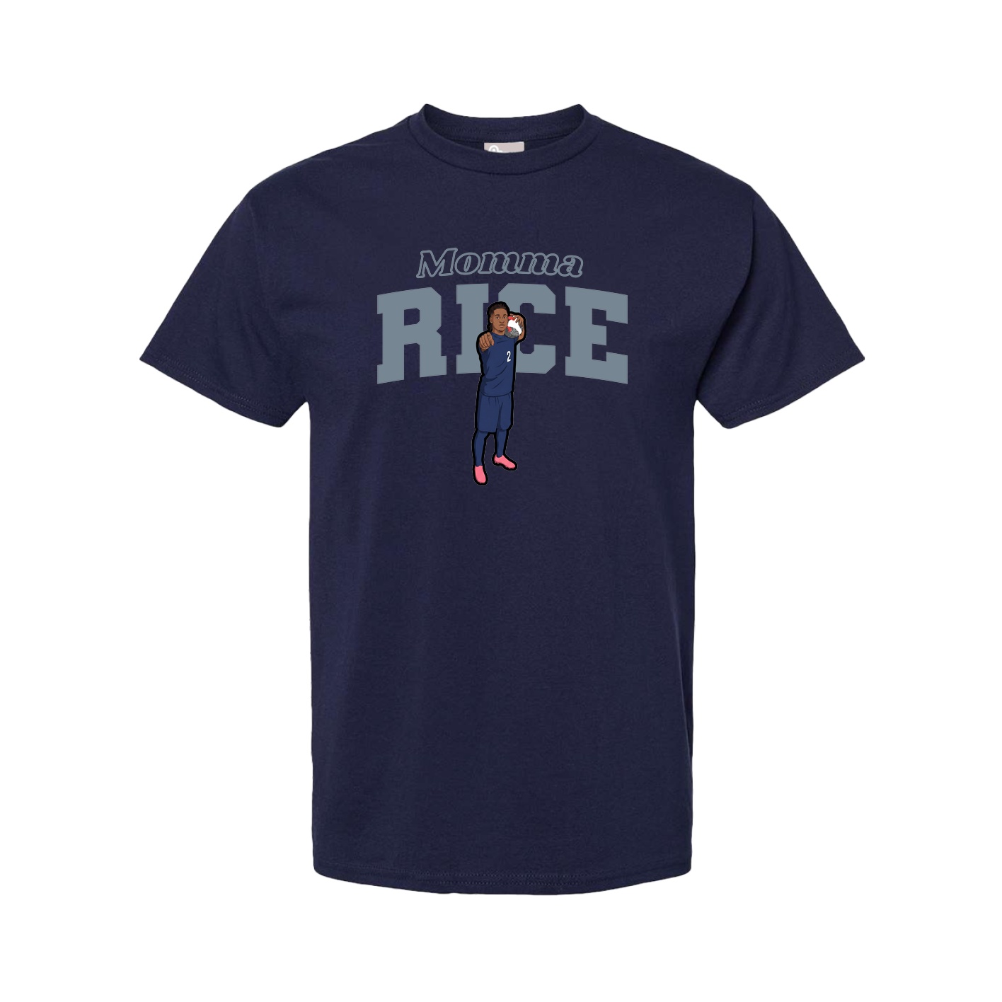 Youth Tee — Mothers Day Block in Navy