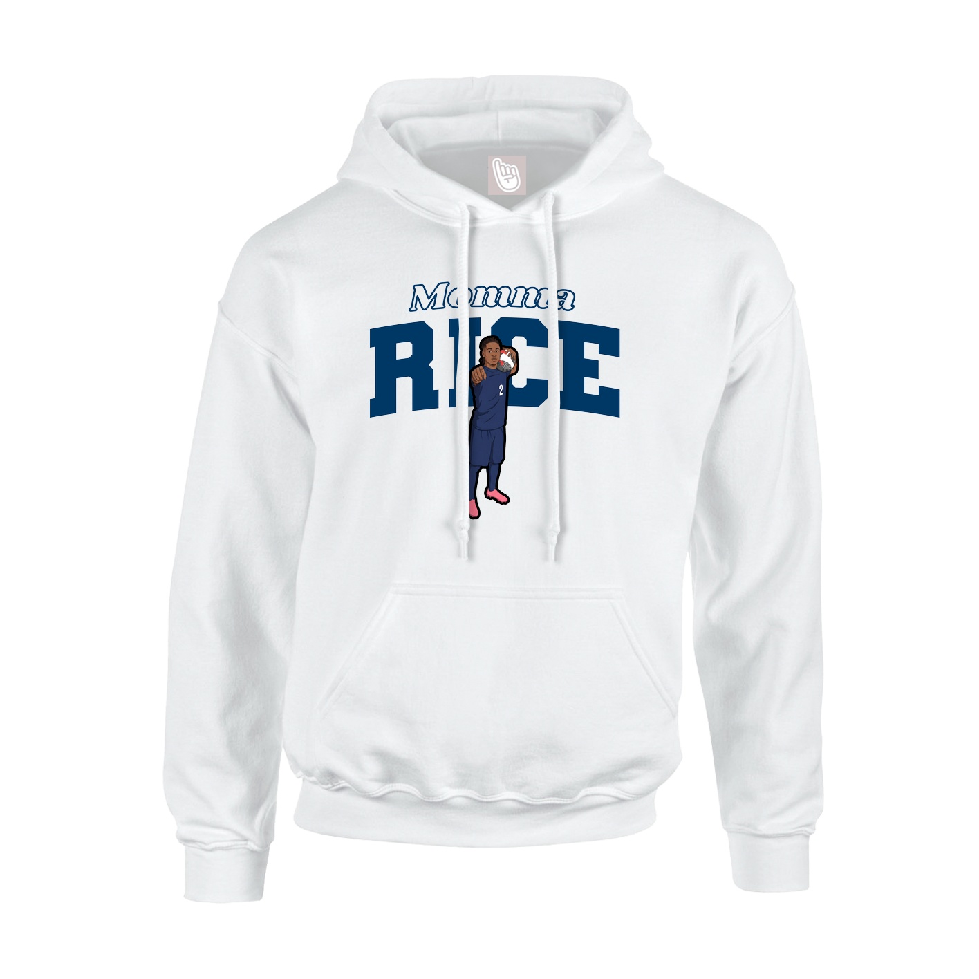 Youth Hoodie — Mothers Day Block in White