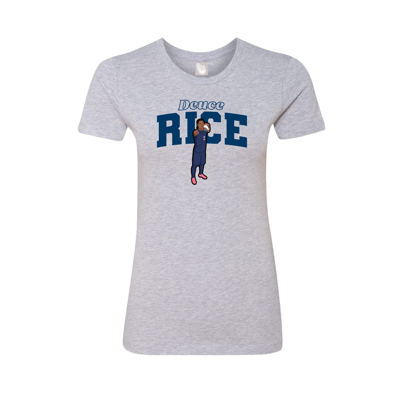 Womens Tee — Name Arch in Grey