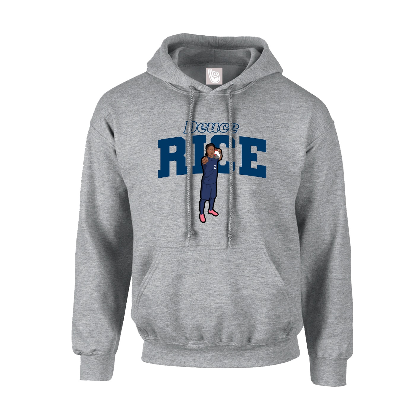 Hoodie — Name Arch in Grey