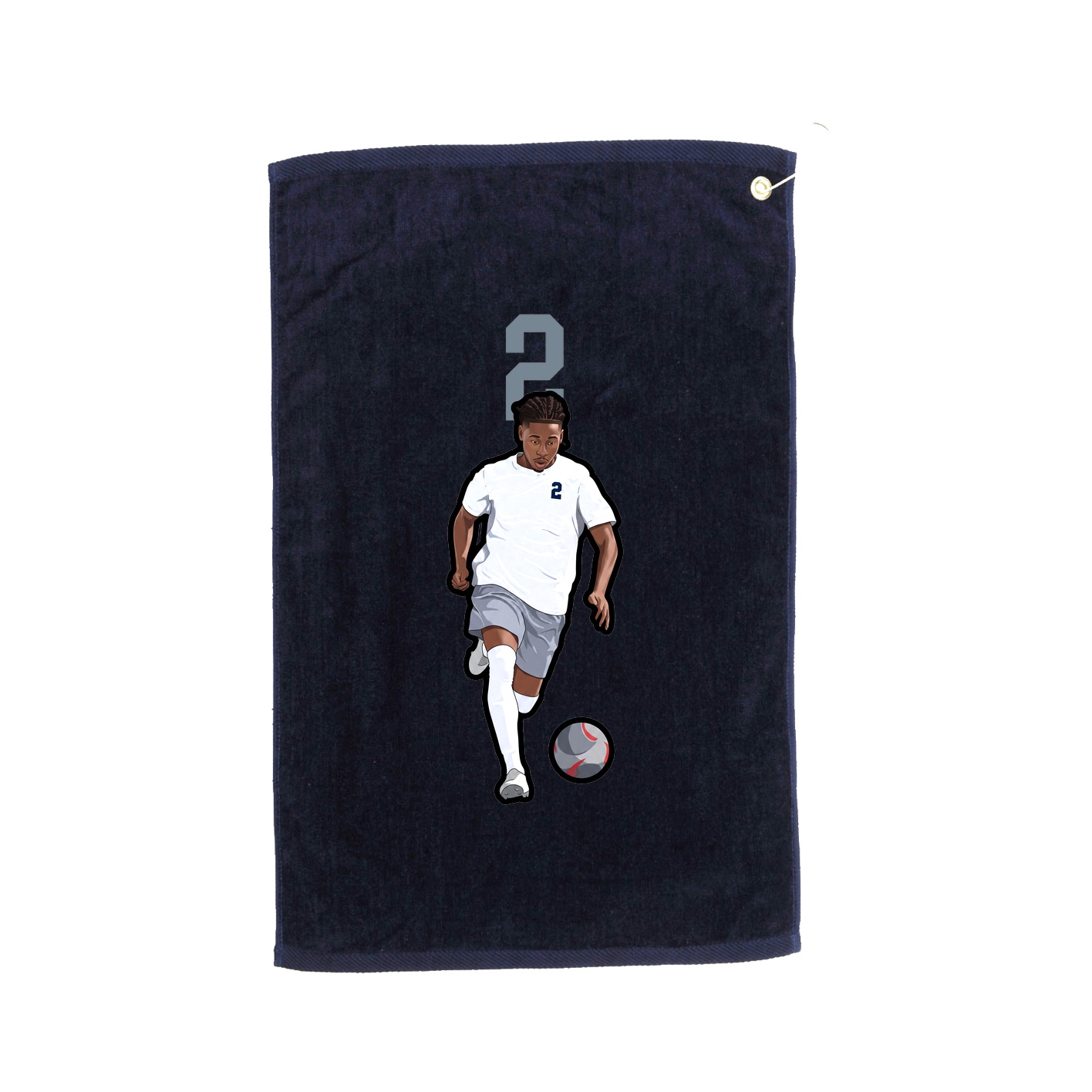 Golf Towel — Number Top in Navy