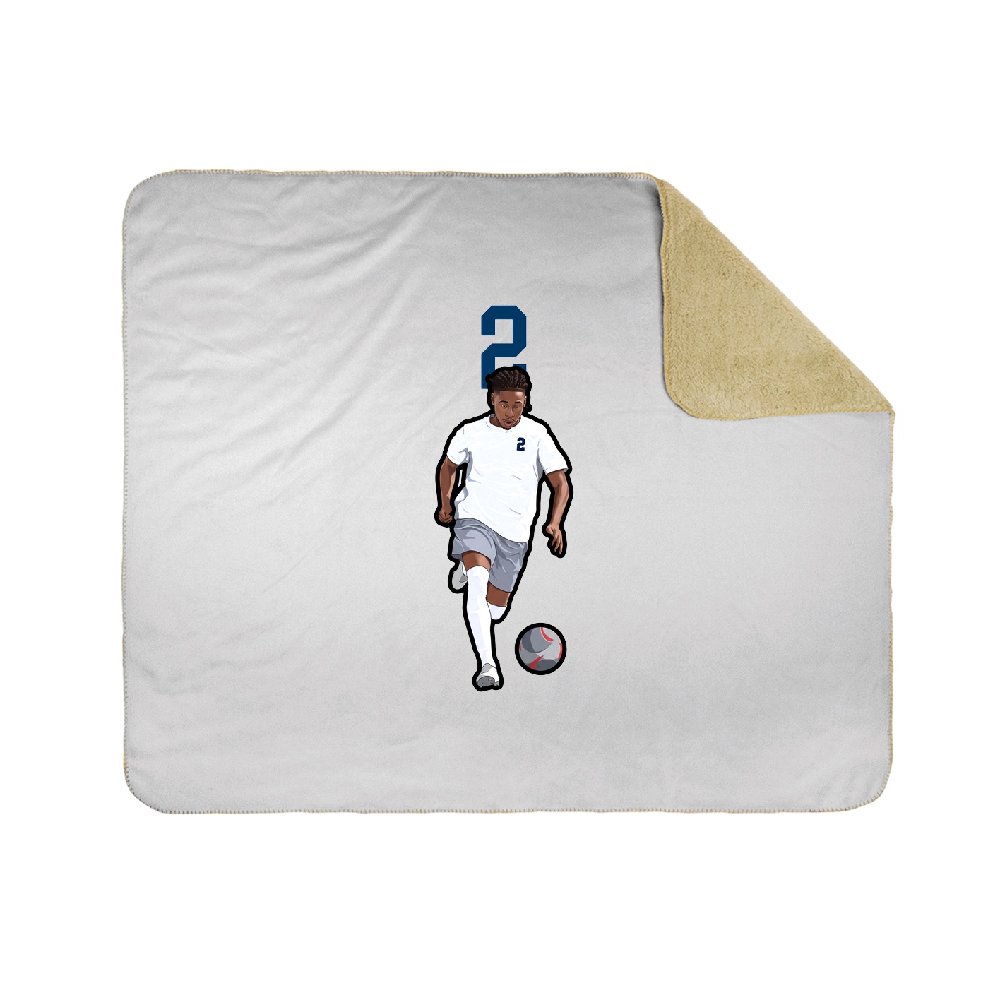 Throw Blanket — Number Top in White