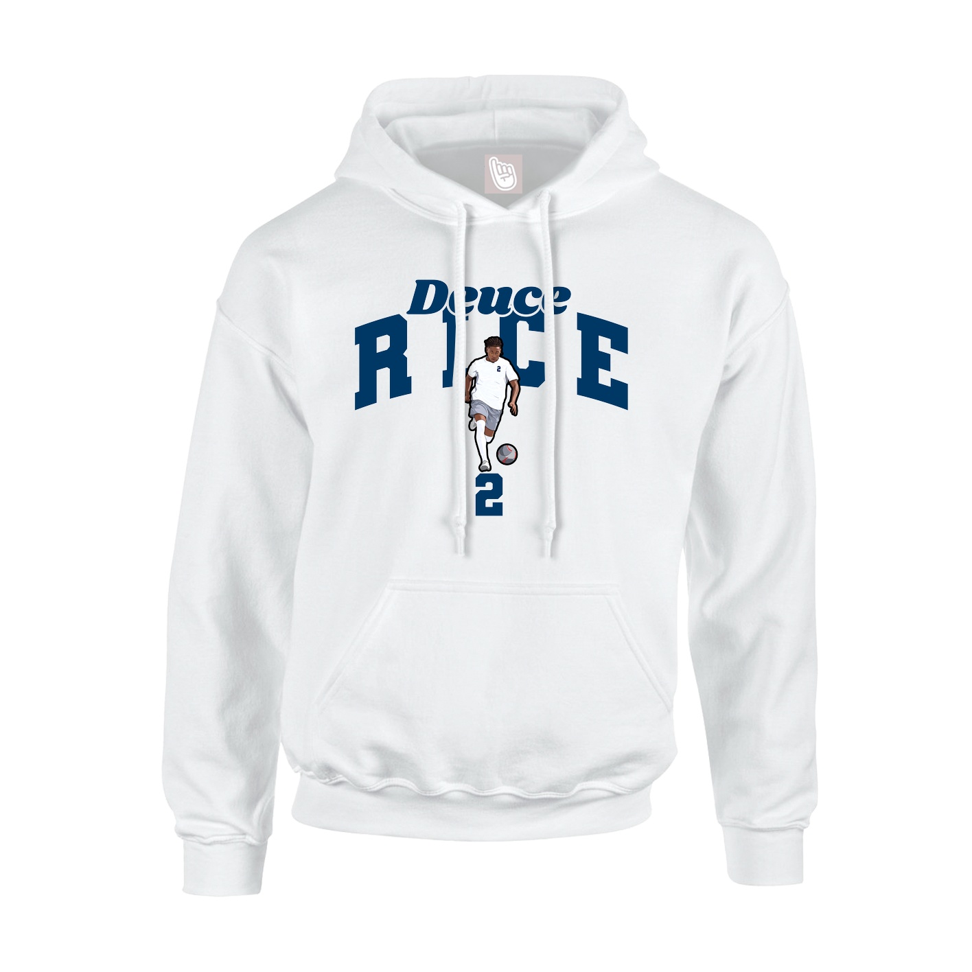 Youth Hoodie — Signature Arch in White
