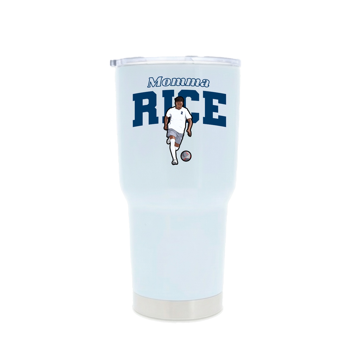 30oz Stainless Steel Tumbler — Mothers Day Block in White